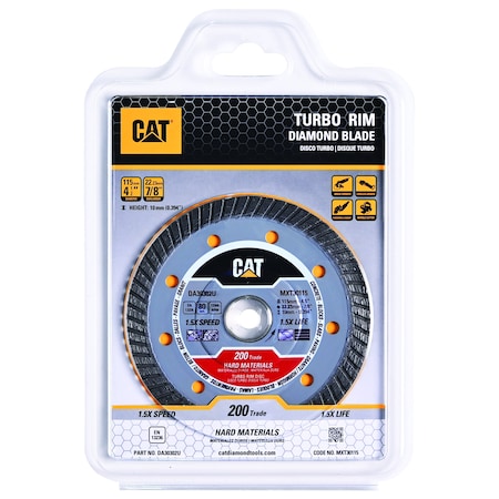Caterpillar 200 Trade Hard Materials 4.5-In Blade 115mm DA30302U